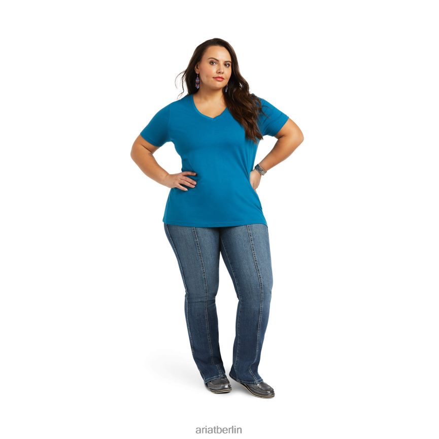 Ariat Element-T-Shirt Frauen P4JJPR3234 Sachsenblau Spitzen