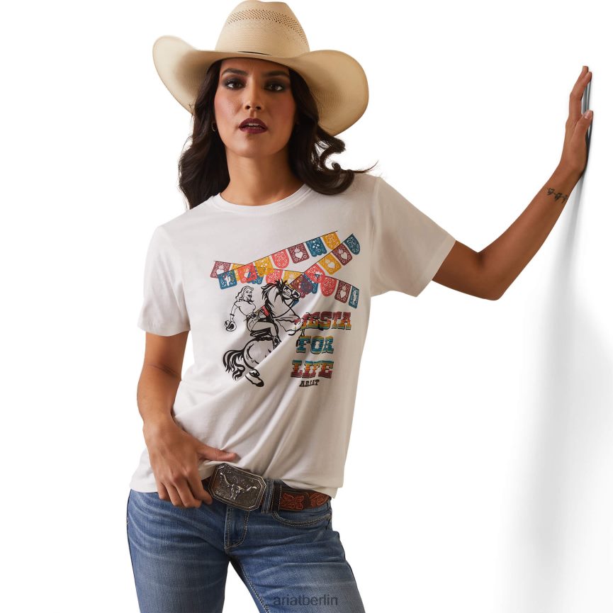Ariat Fiesta-T-Shirt Frauen P4JJPR3252 Wolkentänzer Spitzen