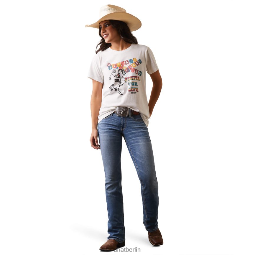 Ariat Fiesta-T-Shirt Frauen P4JJPR3252 Wolkentänzer Spitzen