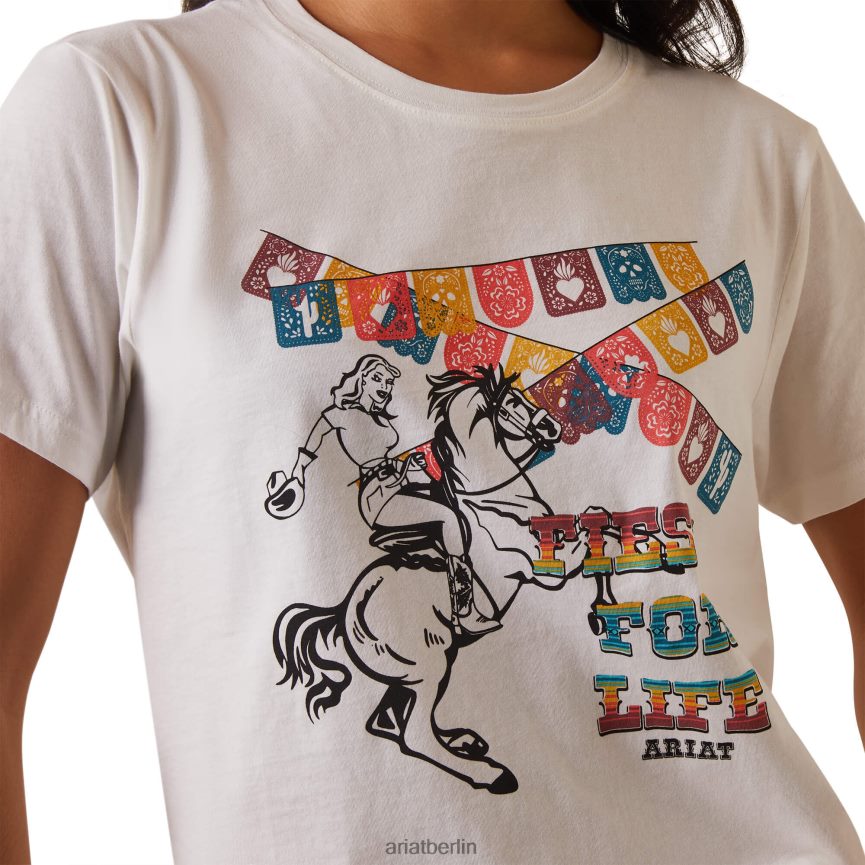 Ariat Fiesta-T-Shirt Frauen P4JJPR3252 Wolkentänzer Spitzen