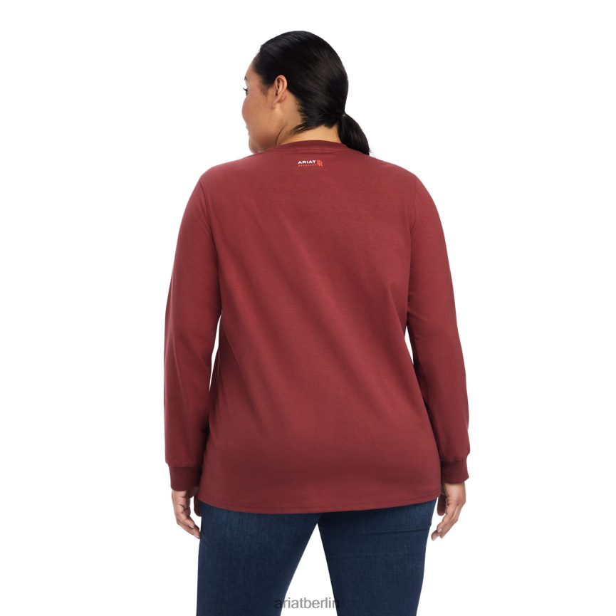 Ariat Fr Stretch-Logo-T-Shirt Frauen P4JJPR3055 Hafen/USA Spitzen