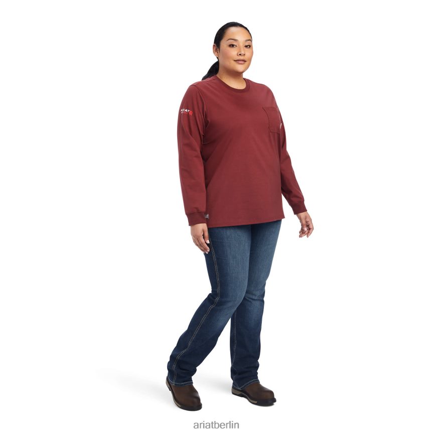 Ariat Fr Stretch-Logo-T-Shirt Frauen P4JJPR3055 Hafen/USA Spitzen