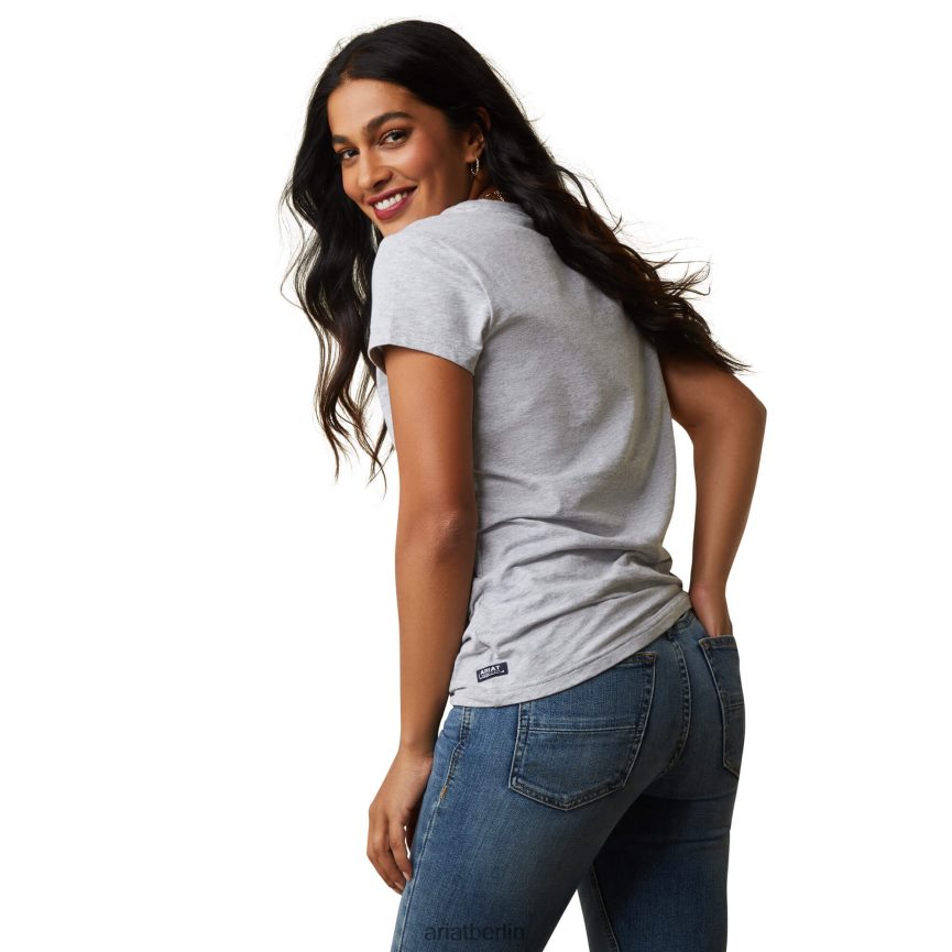 Ariat Harmonie-T-Shirt Frauen P4JJPR2921 grau meliert Spitzen