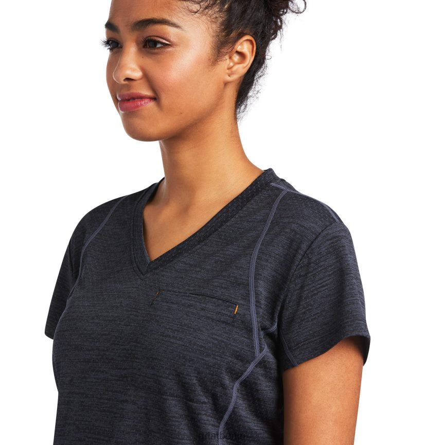 Ariat Rebar Evolution T-Shirt Frauen P4JJPR3155 Schwarz Spitzen