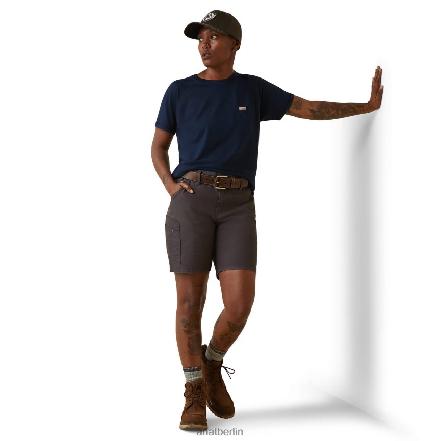 Ariat Rebar Heat Fighter T-Shirt Frauen P4JJPR2971 Marine/Dämmerung Spitzen