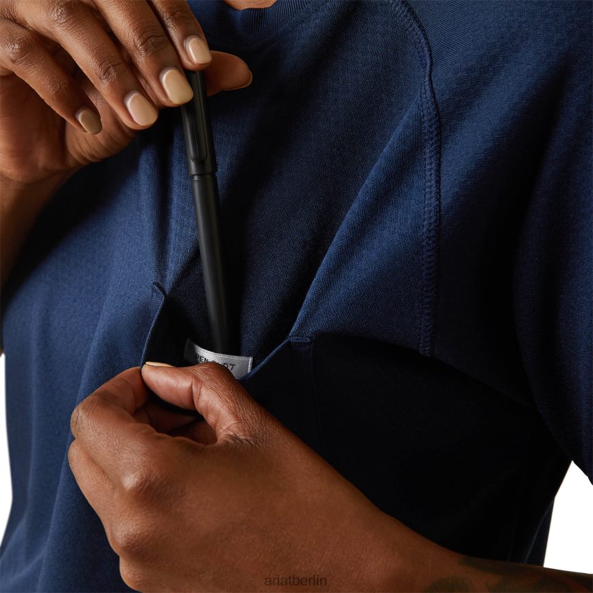 Ariat Rebar Heat Fighter T-Shirt Frauen P4JJPR2971 Marine/Dämmerung Spitzen