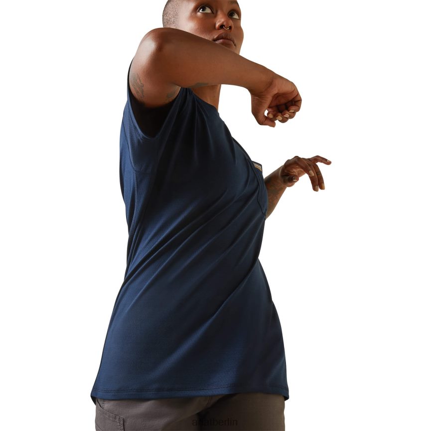 Ariat Rebar Heat Fighter T-Shirt Frauen P4JJPR2971 Marine/Dämmerung Spitzen