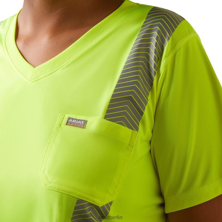 Ariat Rebar-Hi-Vis-Ansi-T-Shirt Frauen P4JJPR3114 Hallo Sichtgelb Spitzen