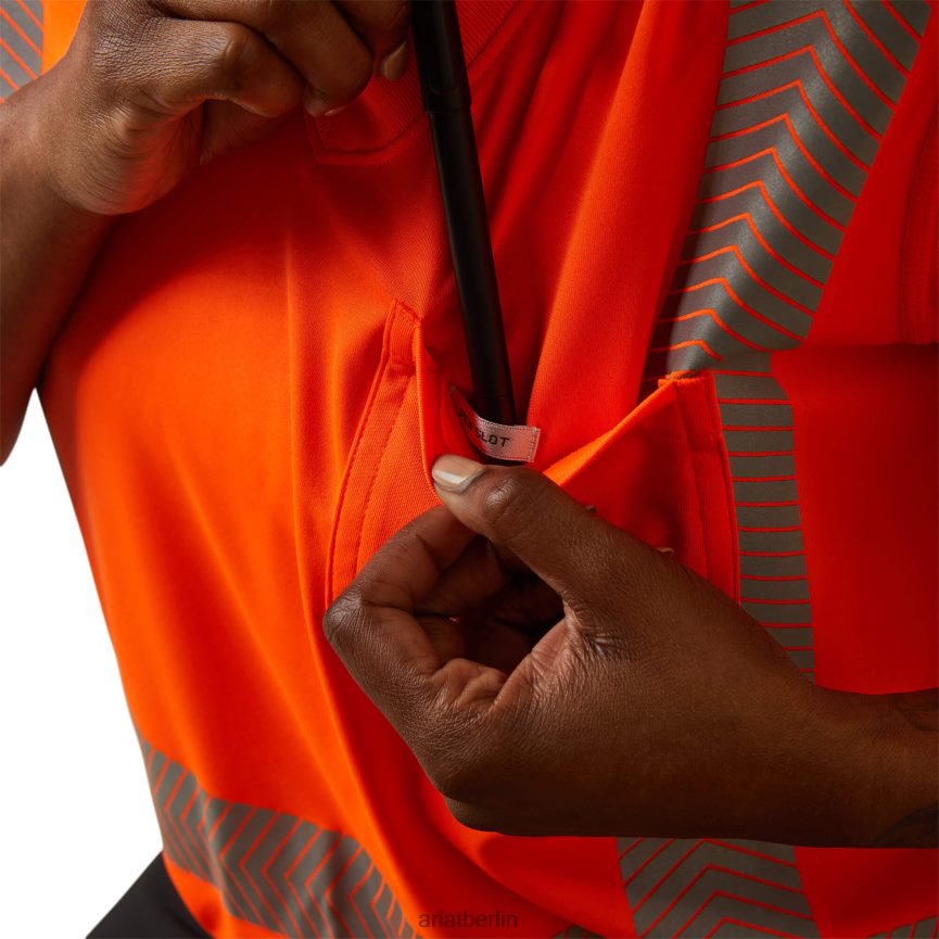 Ariat Rebar-Hi-Vis-Ansi-T-Shirt Frauen P4JJPR3161 Hallo Sichtorange Spitzen