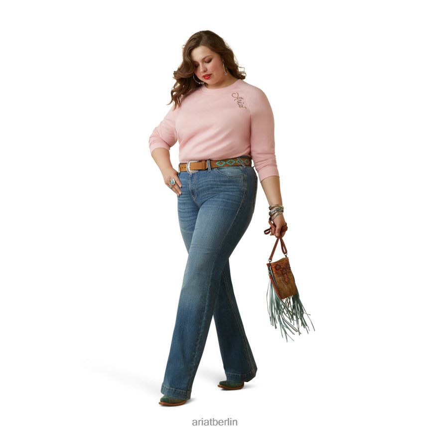 Ariat Ropey Shield T-Shirt Frauen P4JJPR2827 Korallenrot Spitzen