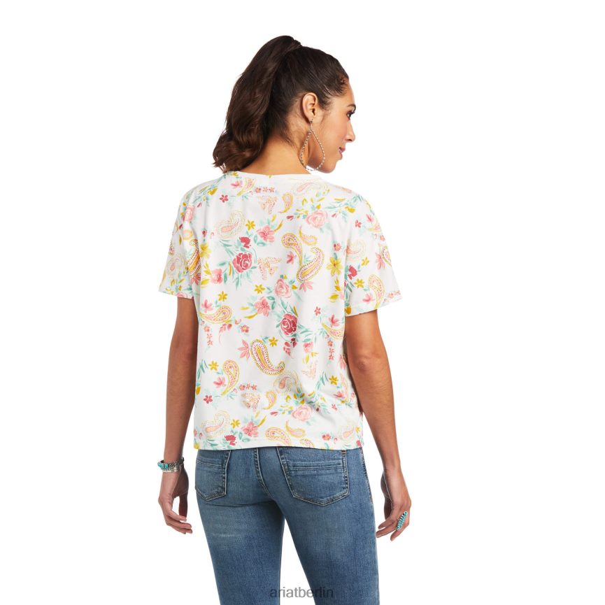Ariat Rosengarten-T-Shirt Frauen P4JJPR3182 Mehrfachdruck Spitzen