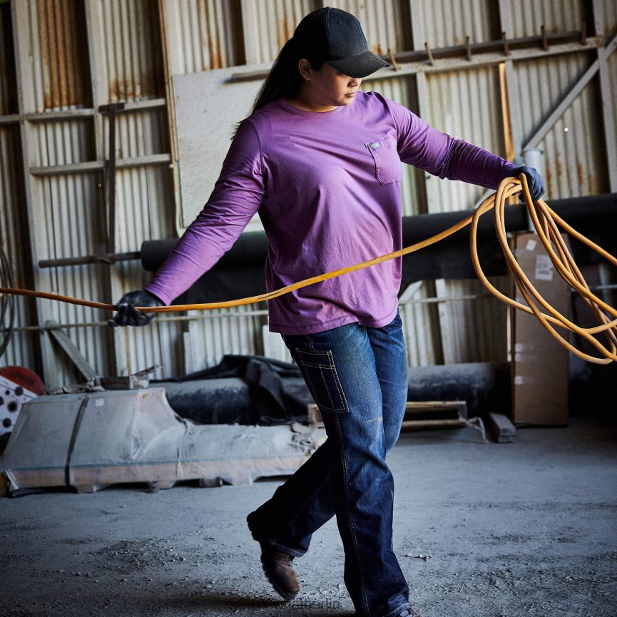 Ariat T-Shirt mit Bewehrungsarbeiter-Logo Frauen P4JJPR2915 Amethystblau/lila Trank Spitzen