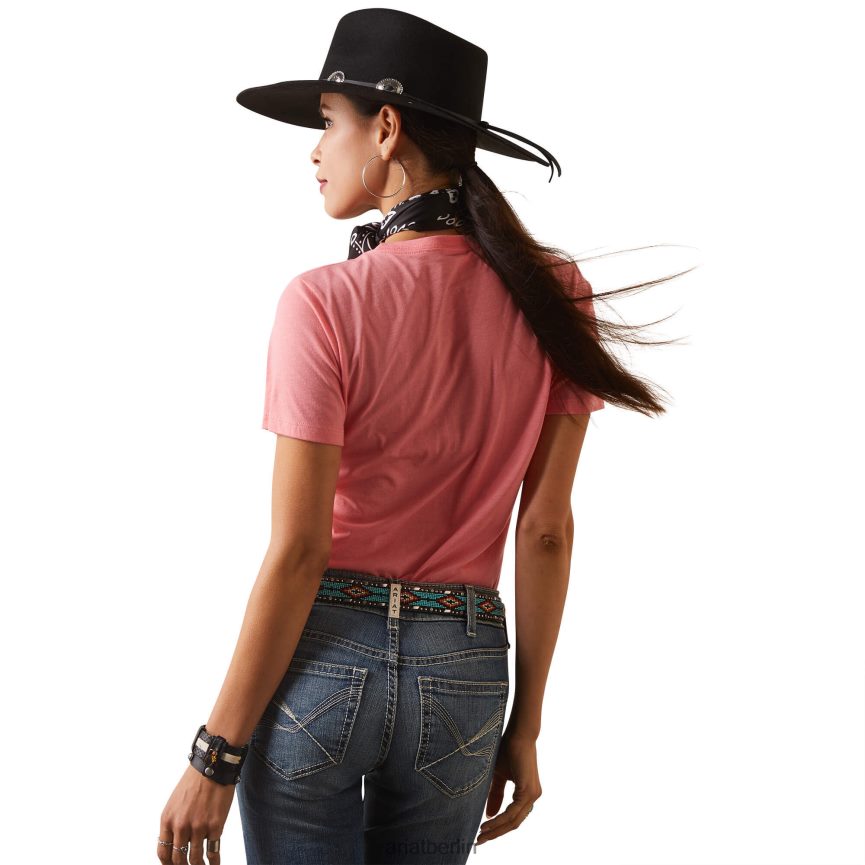 Ariat T-Shirt nähen Frauen P4JJPR2949 Korallenheide Spitzen
