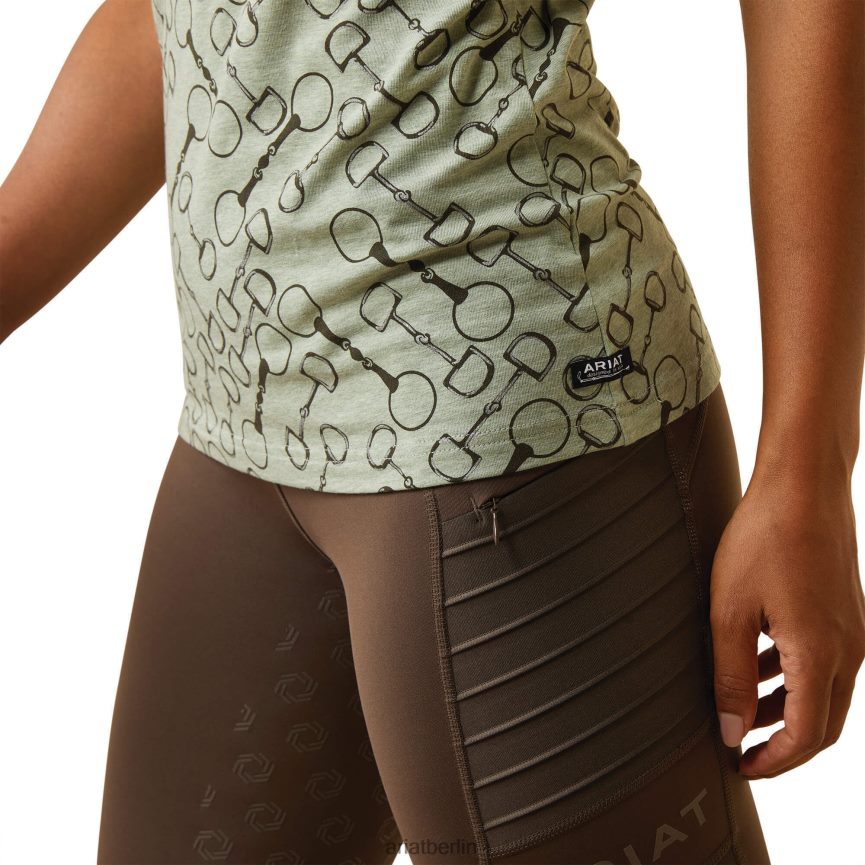 Ariat Trensen-T-Shirt Frauen P4JJPR3152 Basilikumheide Spitzen