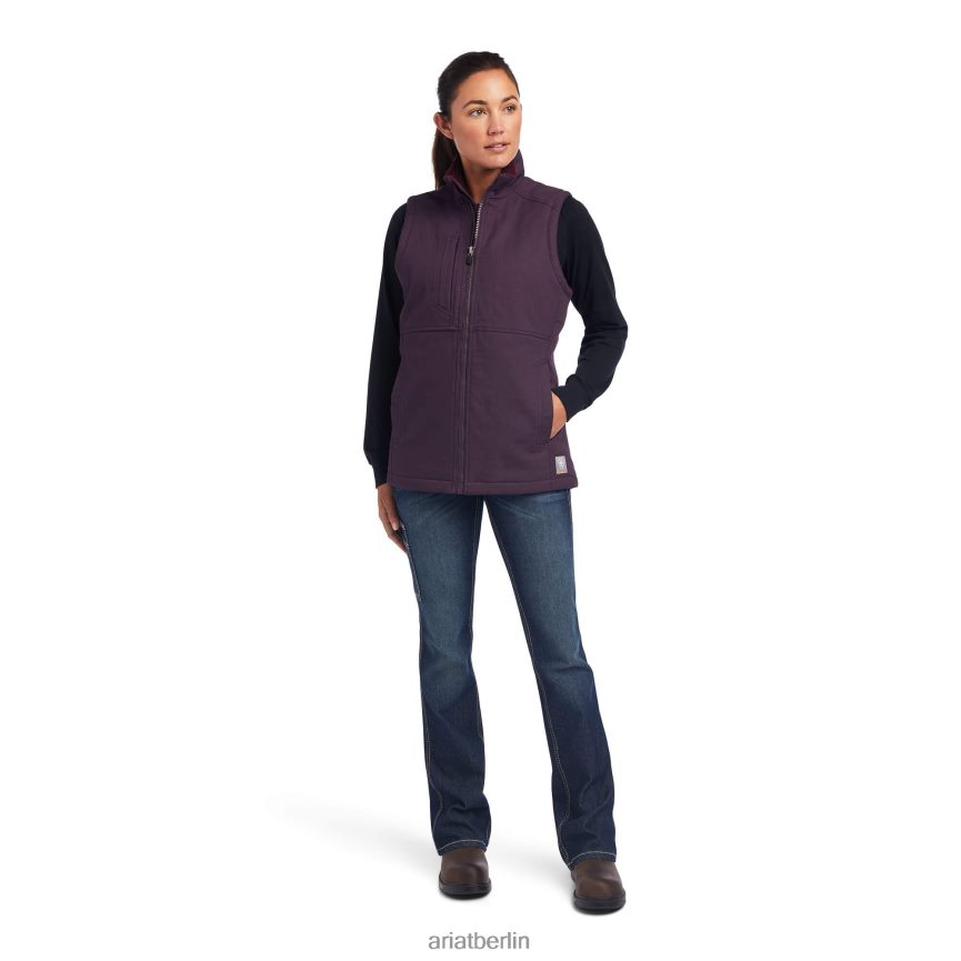 Ariat Isolierweste aus Rebar-Duracanvas Frauen P4JJPR3580 Pflaume perfekt Spitzen