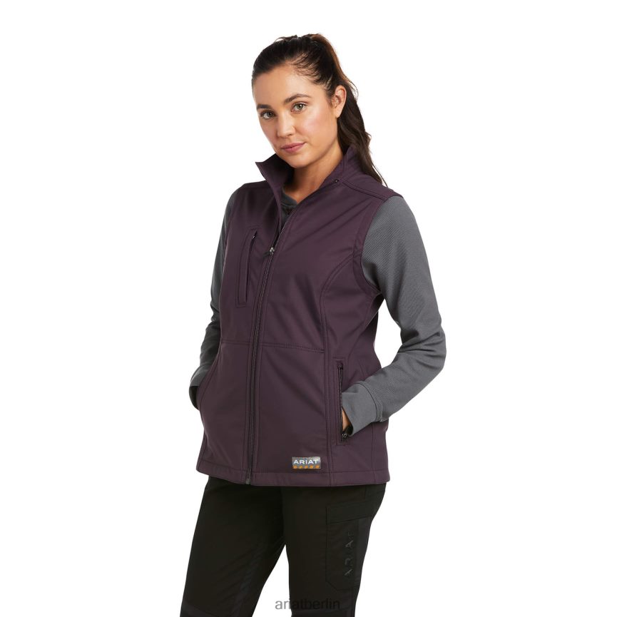 Ariat Rebar-Stretch-Canvas-Softshellweste Frauen P4JJPR3601 Pflaume perfekt Spitzen