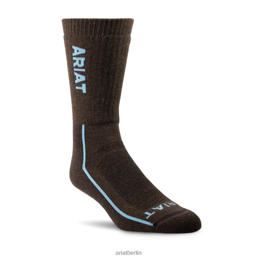 Ariat Hochleistungs-Arbeitssocke aus schwerer Merinowolle mit Stahlkappe Frauen P4JJPR3717 braun Zubehör