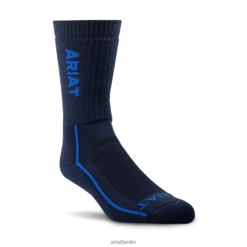 Ariat Hochleistungs-Arbeitssocke aus schwerer Merinowolle mit Stahlkappe Frauen P4JJPR3718 Marine Zubehör