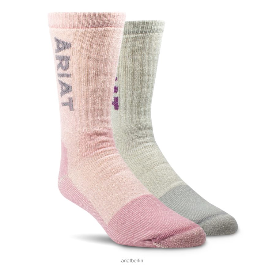 Ariat Mittelschwere Arbeitssocken aus Merinowollmischung mit Stahlkappe im 2er-Pack Frauen P4JJPR3713 multi Zubehör
