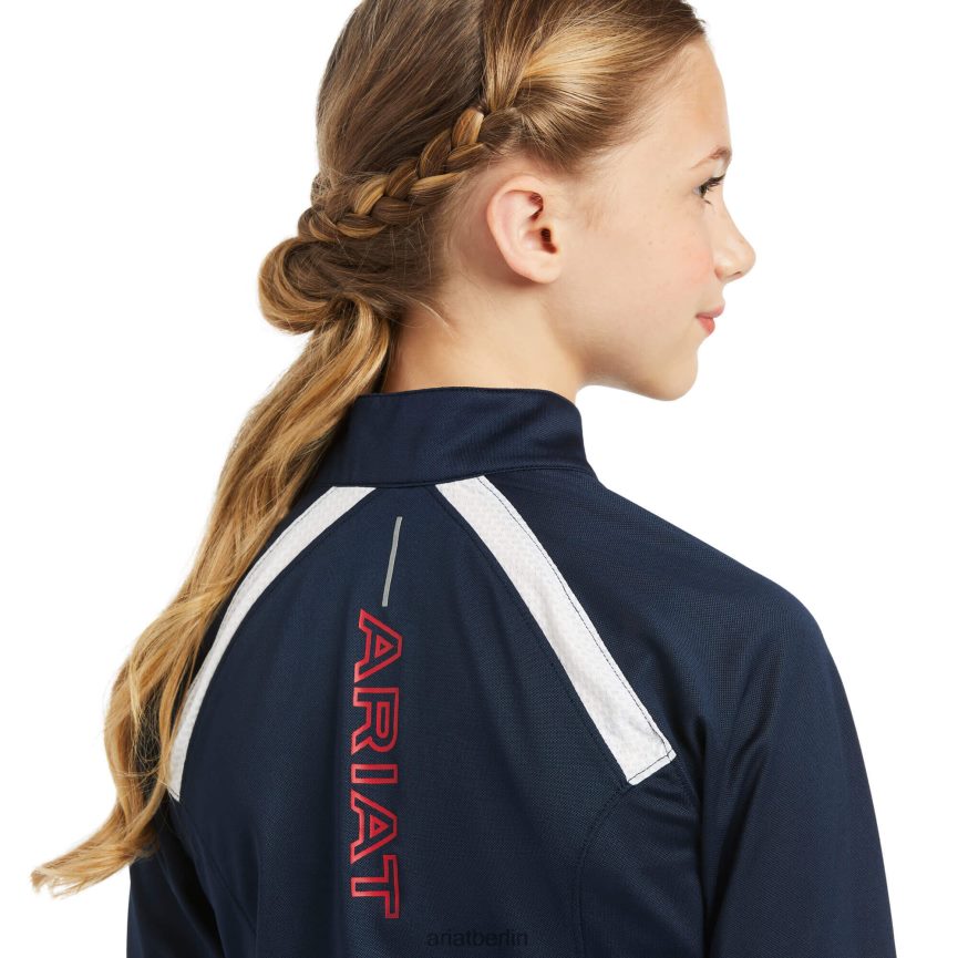 Ariat Sunstopper 2.0 Baselayer mit 1/4-Reißverschluss Kinder P4JJPR4049 Team Kleidung