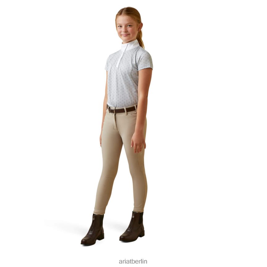 Ariat Aptos Turniershirt Kinder P4JJPR4040 perlgrauer Punkt Kleidung