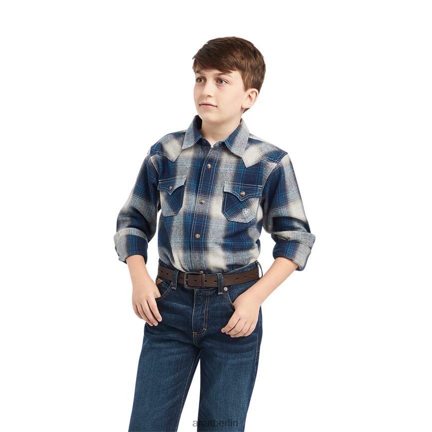 Ariat Halston Retro-Fit-Hemd Kinder P4JJPR4076 Eiffelturm Kleidung