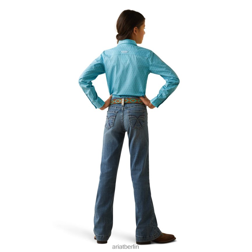 Ariat Team-Kirby-Shirt Kinder P4JJPR4070 Caidan-Druck Kleidung