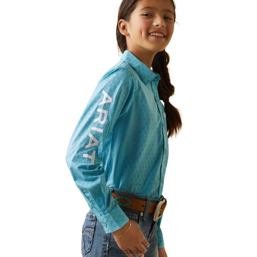 Ariat Team-Kirby-Shirt Kinder P4JJPR4070 Caidan-Druck Kleidung