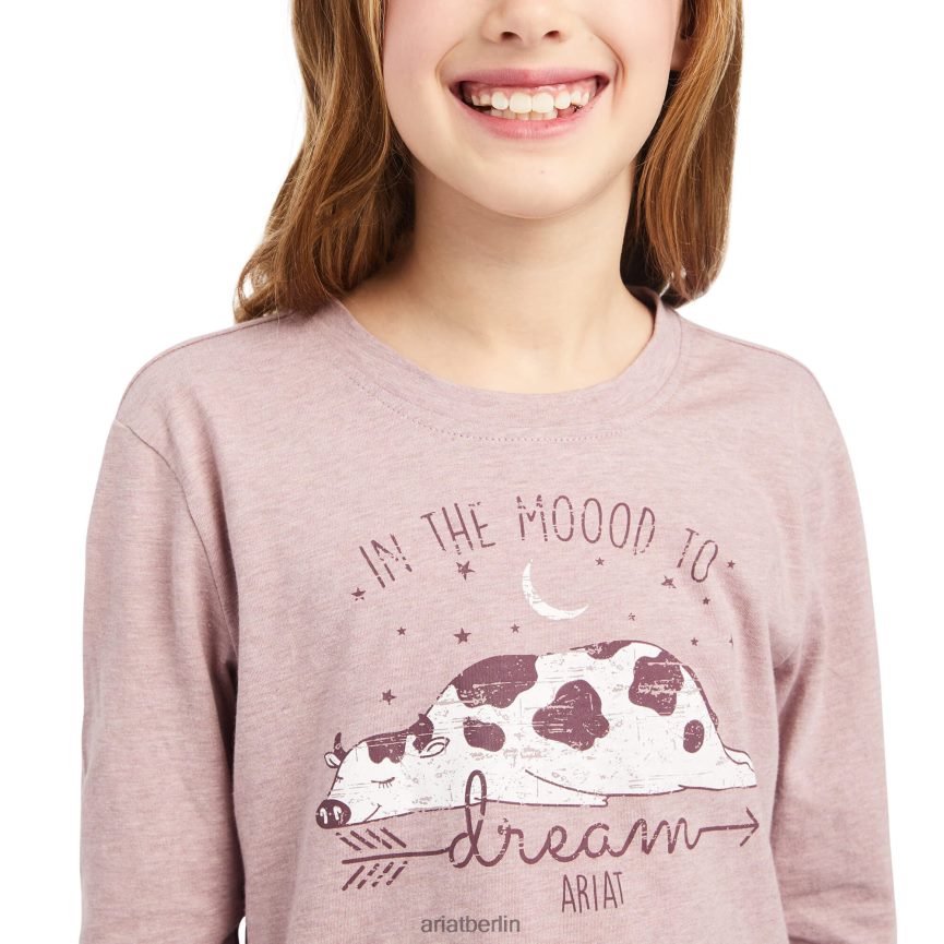 Ariat echtes Dreamin-Mood-Shirt Kinder P4JJPR4035 Nostalgie stieg Kleidung