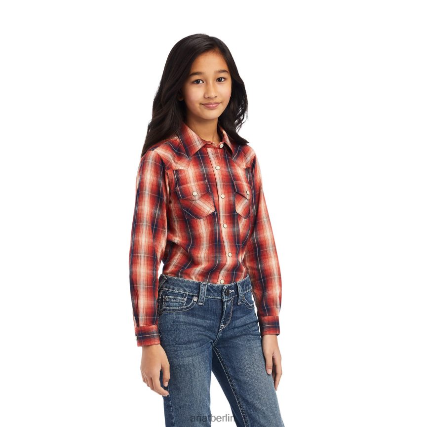 Ariat echtes Zitrushain-Shirt Kinder P4JJPR4094 Zitrushain-Plaid Kleidung