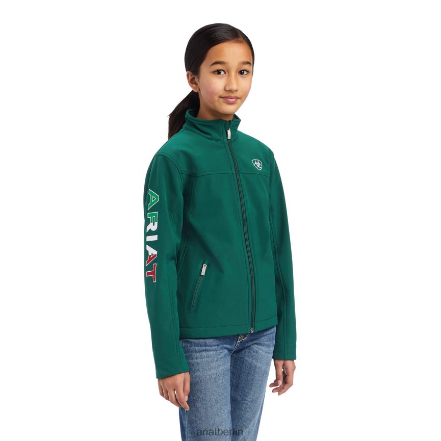 Ariat Neue Team-Softshell-Mexico-Jacke Kinder P4JJPR4128 grün Kleidung
