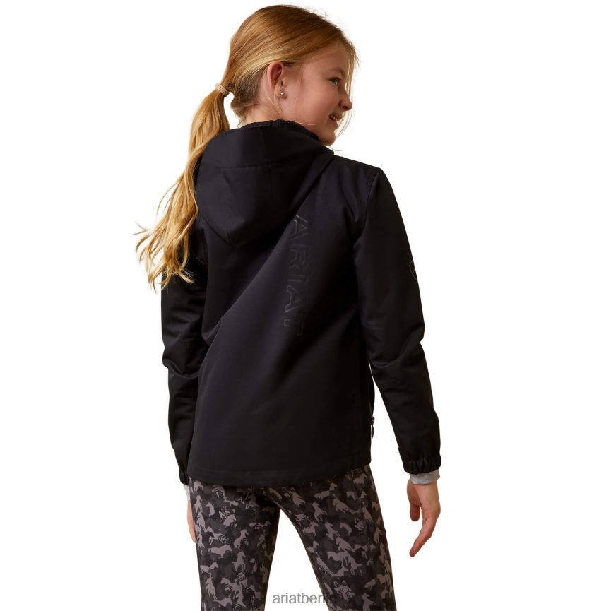 Ariat Wasserdichte Zuschauerjacke Kinder P4JJPR4126 Schwarz Kleidung