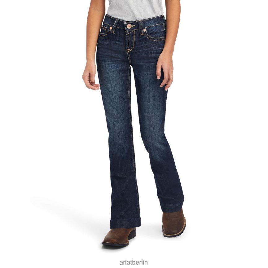 Ariat real. Hose Maggie Jeans mit weitem Bein Kinder P4JJPR3986 Nachtschatten Kleidung