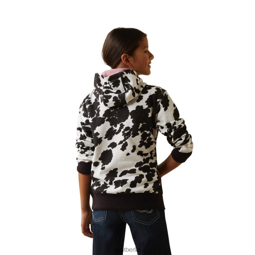 Ariat Kapuzenpullover aus Rindsleder Kinder P4JJPR4108 holstein Kleidung