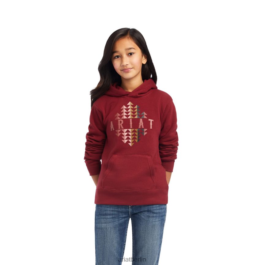Ariat echter Beartooth-Hoodie Kinder P4JJPR4112 Rougerot Kleidung