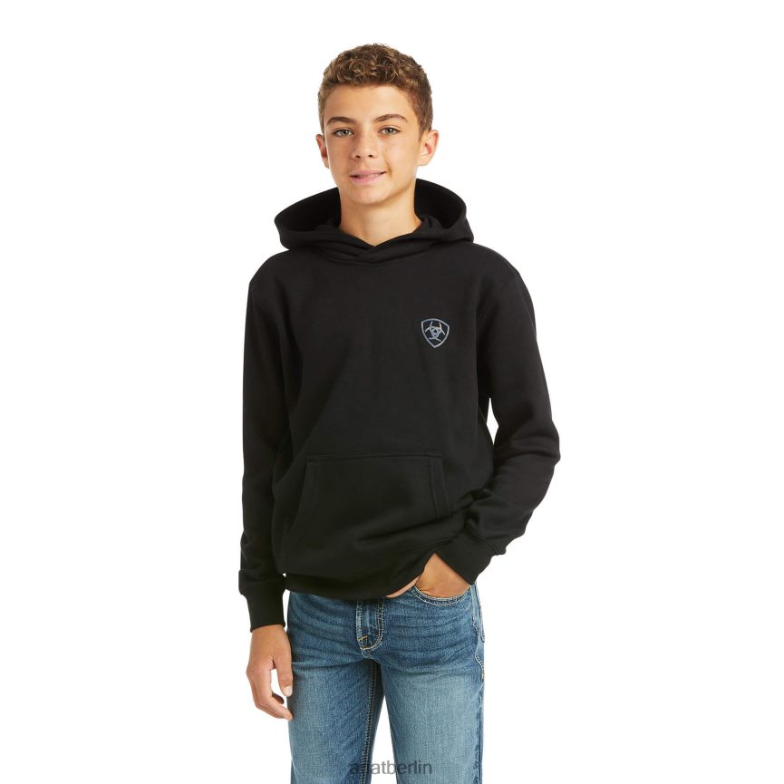 Ariat Patriot 2.0-Sweatshirt Kinder P4JJPR4104 schwarzgrau Kleidung