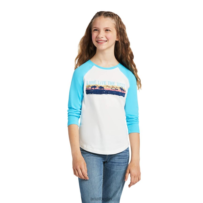 Ariat Echtes Long-Live-T-Shirt Kinder P4JJPR4026 Wolkentänzer/Junggesellenknopf Kleidung