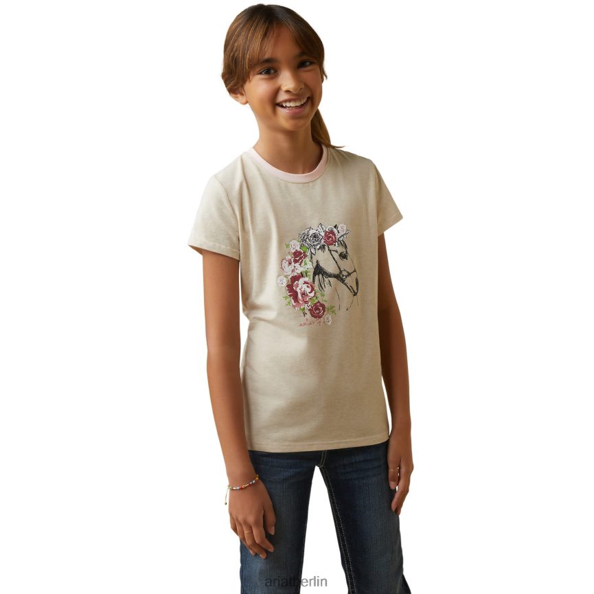 Ariat Flora-T-Shirt Kinder P4JJPR4020 Haferflockenheide Kleidung