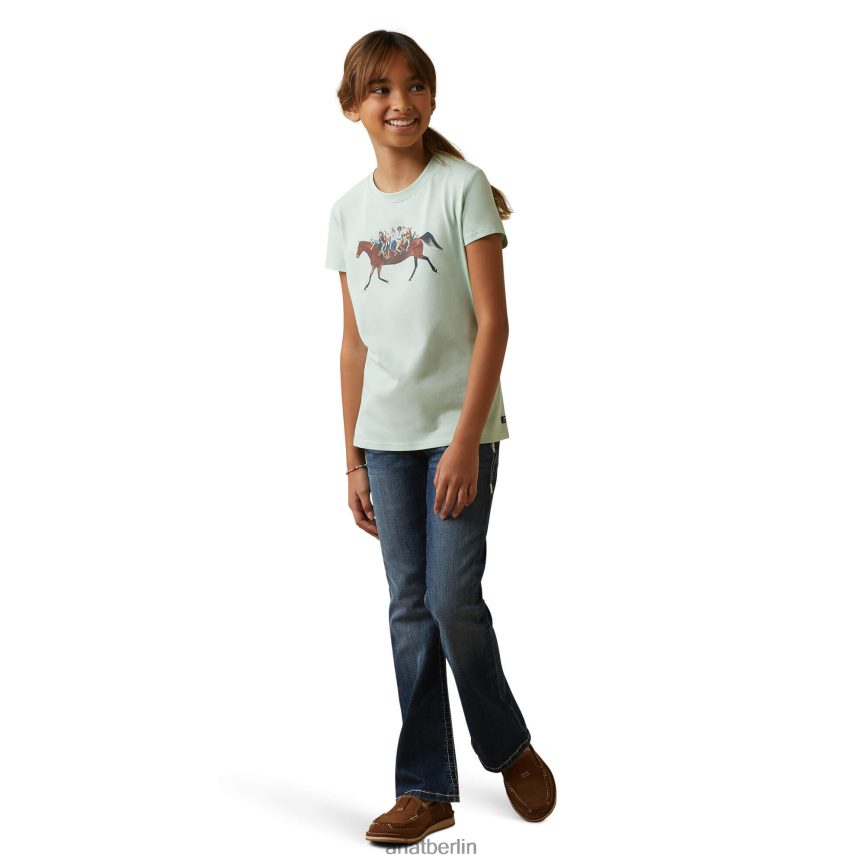 Ariat Harmonie-T-Shirt Kinder P4JJPR4057 Aquaschaum Kleidung