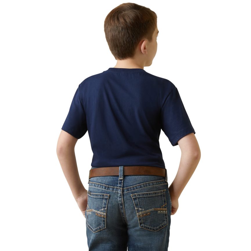 Ariat Kampfadler-T-Shirt Kinder P4JJPR4003 Marine Kleidung