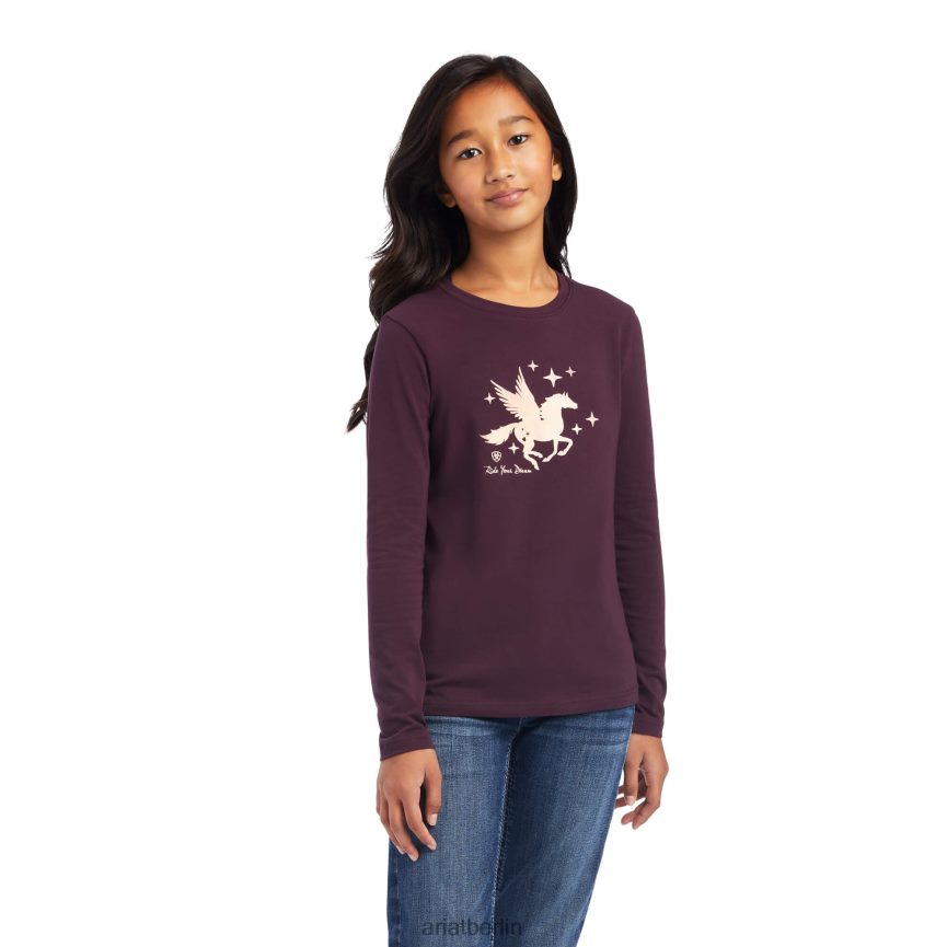 Ariat Traum-T-Shirt Kinder P4JJPR3995 Maulbeere Kleidung