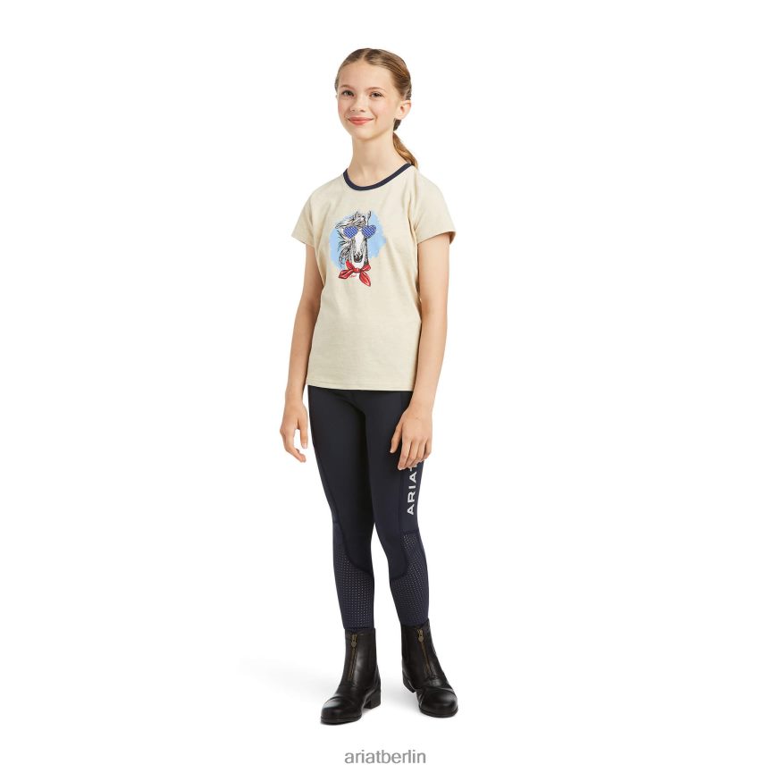 Ariat fabelhaftes T-Shirt Kinder P4JJPR4047 Haferflockenheide Kleidung
