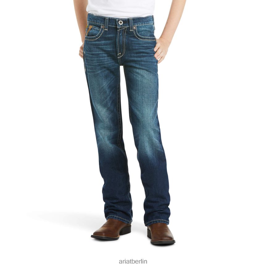 Ariat B5 Slim Boundary stapelbare Jeans mit geradem Bein Kinder P4JJPR3975 Zyklon Sammlungen
