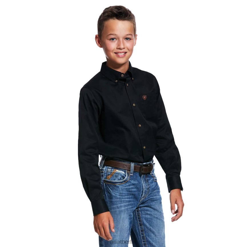 Ariat Hemd aus festem Twill mit klassischer Passform Kinder P4JJPR4067 Schwarz Sammlungen