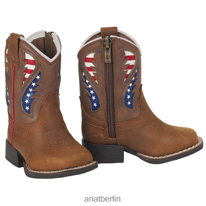 Ariat Lil Stompers George Boot Kinder P4JJPR3904 braun Sammlungen