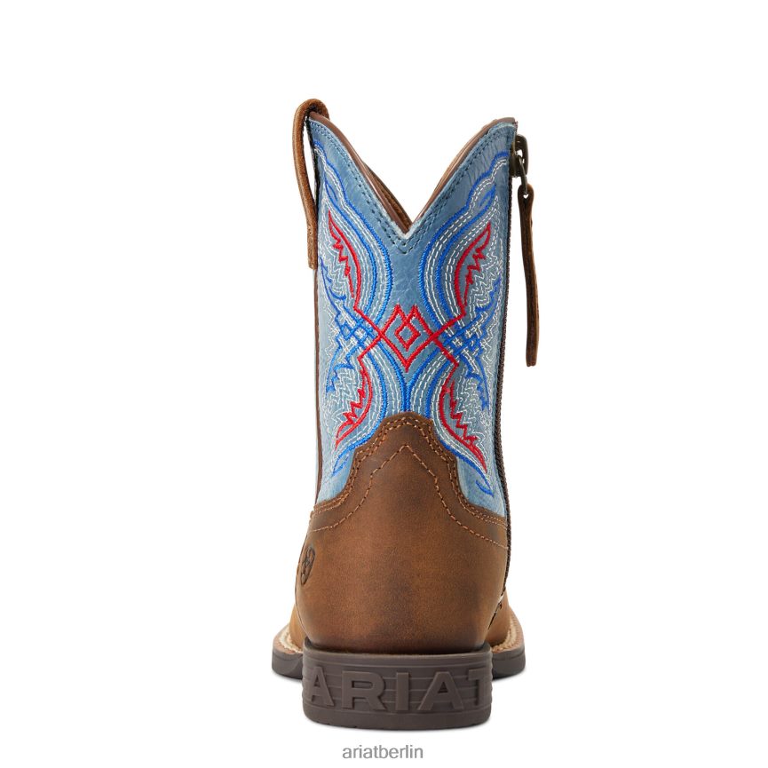 Ariat Double-Kicker-Westernstiefel Kinder P4JJPR3873 Distressed-Braun Schuhwerk