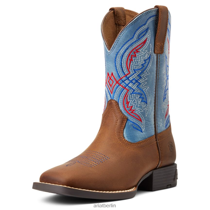 Ariat Double-Kicker-Westernstiefel Kinder P4JJPR3926 Distressed-Braun Schuhwerk