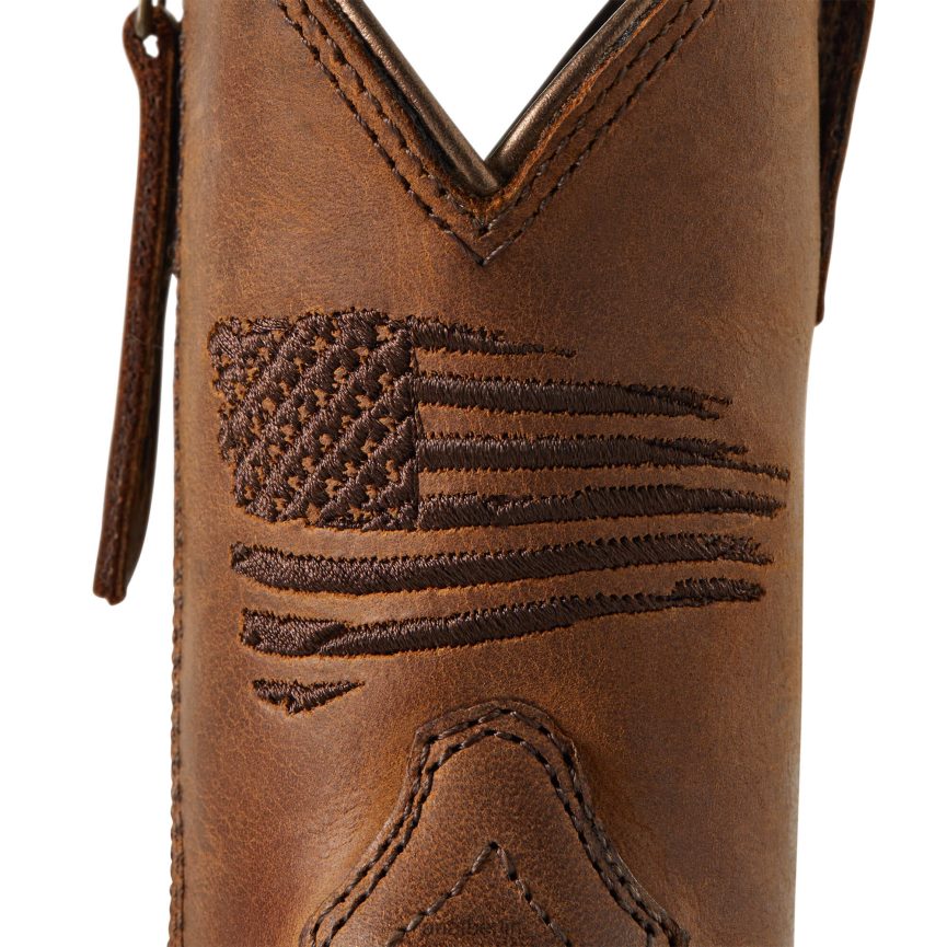 Ariat Hymne Patriot Westernstiefel Kinder P4JJPR3871 Distressed-Braun Schuhwerk
