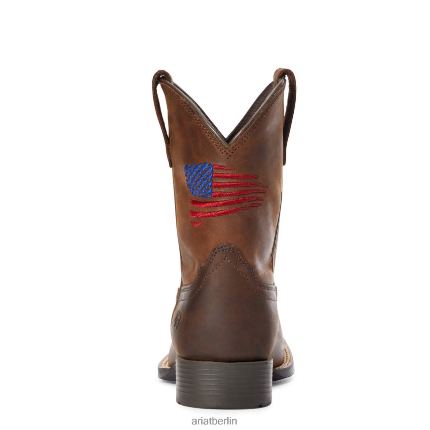 Ariat Patriot II Westernstiefel Kinder P4JJPR3868 Distressed-Braun Schuhwerk