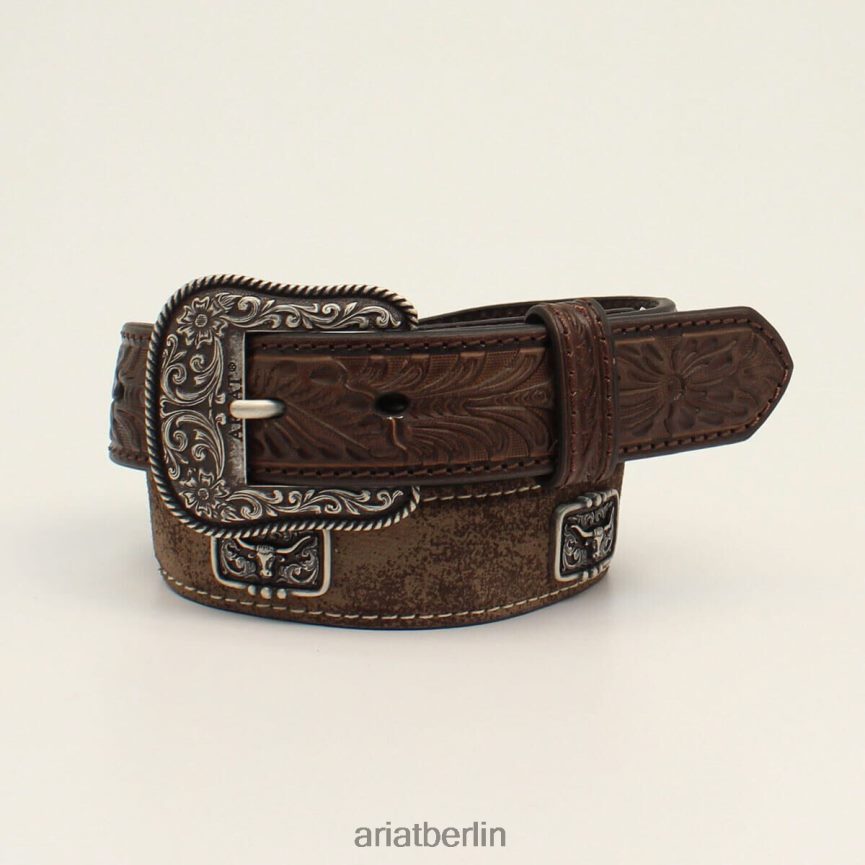 Ariat Longhorn-Medaillongürtel Kinder P4JJPR4158 braun Zubehör